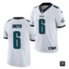 Men Philadelphia Eagles #6 DeVonta Smith 2021 NFL Draft White Vapor Untouchable Limited Stitched Jersey