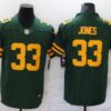 Men’s Green Bay Packers #33 Aaron Jones Green Yellow 2021 Vapor Untouchable Stitched NFL Nike Limited Jersey