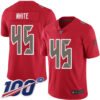 Nike Buccaneers #45 Devin White Red Men’s Stitched NFL Limited Rush 100th Season Jersey