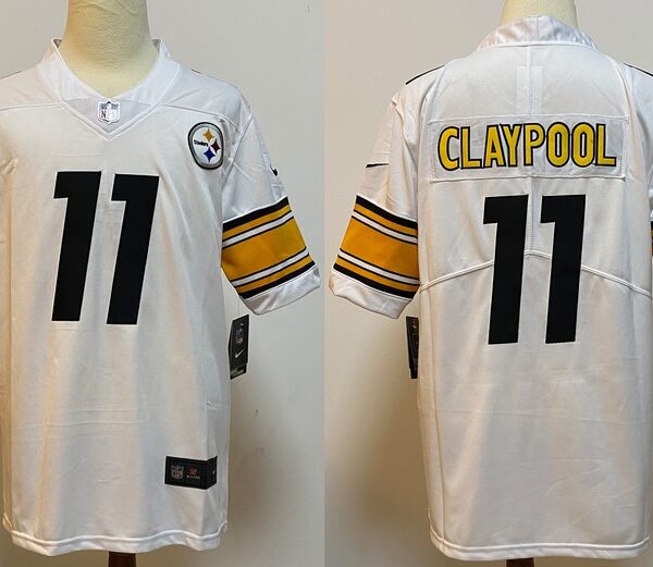 Men’s Pittsburgh Steelers #11 Chase Claypool White 2020 Vapor Untouchable Stitched NFL Nike Limited Jersey