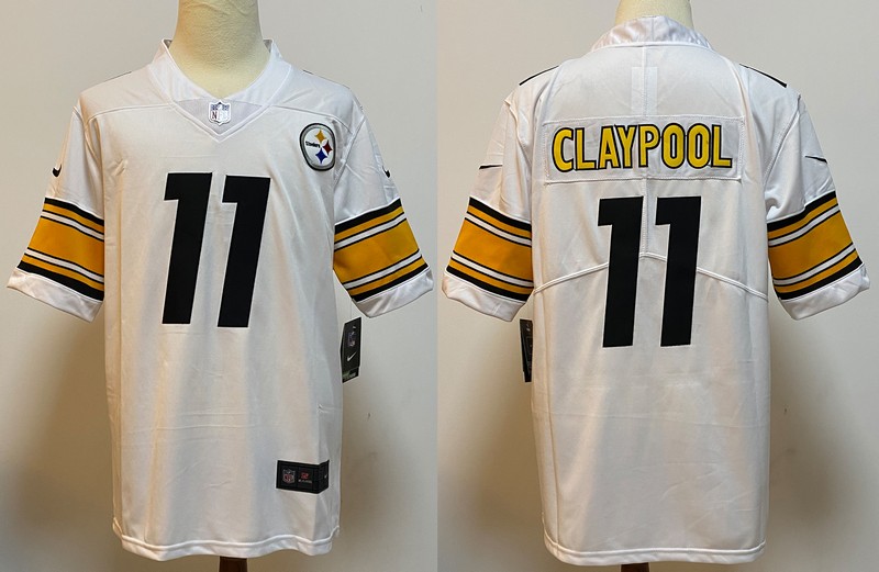 Men’s Pittsburgh Steelers #11 Chase Claypool White 2020 Vapor Untouchable Stitched NFL Nike Limited Jersey
