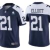 Men’s Dallas Cowboys #21 Ezekiel Elliott Alternate 60th Anniversary Vapor Untouchable Stitched NFL Nike Limited Jersey