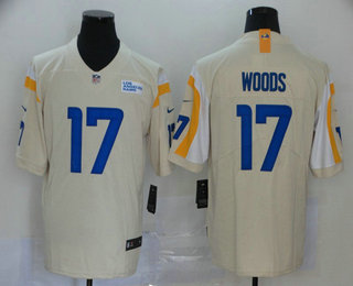 Men’s Los Angeles Rams #17 Robert Woods Cream 2020 NEW Vapor Untouchable Stitched NFL Nike Limited Jersey