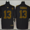 Men’s New Orleans Saints #13 Michael Thomas Black 2020 Nike Flocked Leopard Print Vapor Limited NFL Jersey