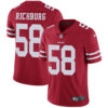 Nike 49ers #58 Weston Richburg Red Team Color Men’s Stitched NFL Vapor Untouchable Limited Jersey
