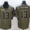 Men’s Las Vegas Raiders #13 Hunter Renfrow 2021 Olive Salute To Service Limited Stitched Jersey