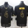 Men’s Houston Texans #4 Deshaun Watson Black Gold 2020 Salute To Service Stitched NFL Nike Limited Jersey