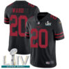 Nike 49ers #20 Jimmie Ward Black Super Bowl LIV 2020 Alternate Men’s Stitched NFL Vapor Untouchable Limited Jersey