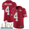 Nike 49ers #4 Nick Mullens Red Super Bowl LIV 2020 Team Color Men’s Stitched NFL Vapor Untouchable Limited Jersey