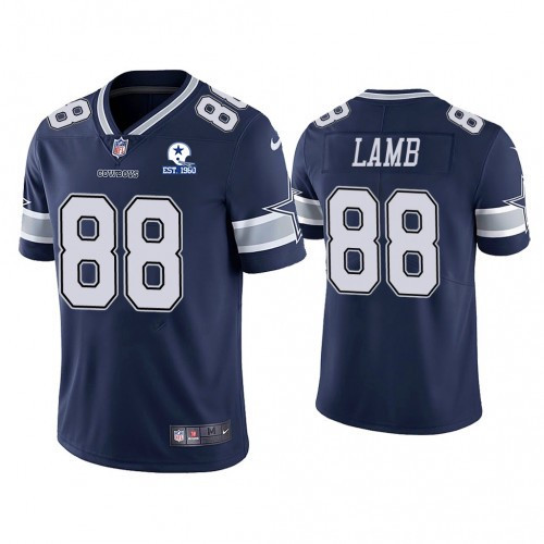 Men’s Dallas Cowboys #88 CeeDee Lamb 60th Anniversary Navy Vapor Untouchable Stitched NFL Nike Limited Jersey
