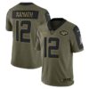Men’s New York Jets #12 Joe Namath Nike Olive 2021 Salute To Service Retired Player Limited Jersey