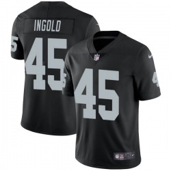 Men’s Las Vegas Raiders #45 Alec Ingold Limited Black Team Color Vapor Untouchable Jersey