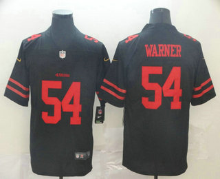 Men’s San Francisco 49ers #54 Fred Warner Black 2017 Vapor Untouchable Stitched NFL Nike Limited Jersey