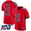 Nike Titans #21 Malcolm Butler Red Men’s Stitched NFL Limited Inverted Legend 100th Season Jersey