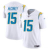 Men’s Los Angeles Chargers #15 Ladd McConkey White 2024 Draft Vapor Limited Football Stitched Jersey
