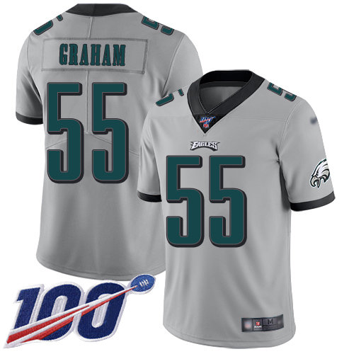 Nike Eagles #55 Brandon Graham Silver Men’s Stitched NFL Limited Inverted Legend 100th Season Jersey