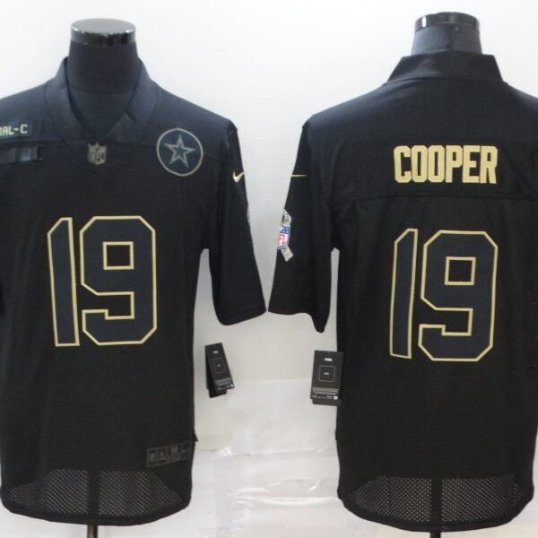 Men’s Dallas Cowboys #19 Amari Cooper Black 2020 Salute To Service Stitched NFL Nike Limited Jersey