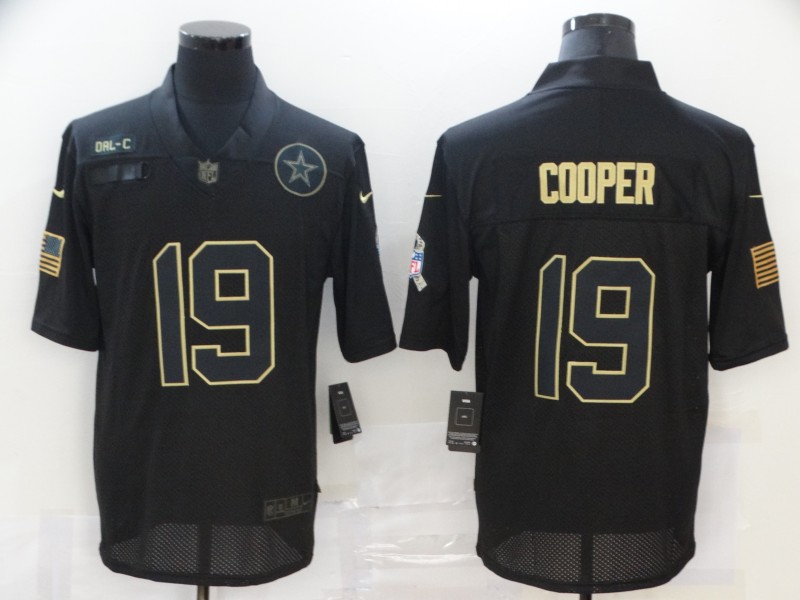 Men’s Dallas Cowboys #19 Amari Cooper Black 2020 Salute To Service Stitched NFL Nike Limited Jersey