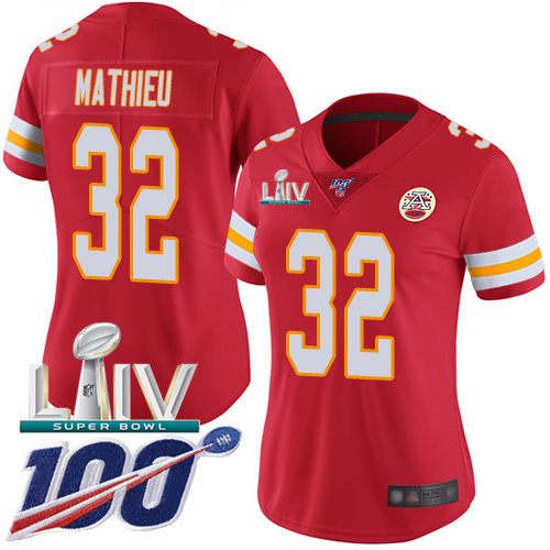 Nike Chiefs #32 Tyrann Mathieu Red Super Bowl LIV 2020 Team Color Women’s Stitched NFL 100th Season Vapor Untouchable Limited Jersey