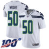 Men’s Seattle Seahawks #50 K.J. Wright White Football Road Untouchable 100th Season Limited Jersey