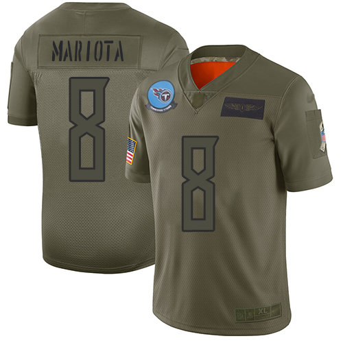 Nike Titans #8 Marcus Mariota Camo Men’s Stitched NFL Limited 2019 Salute To Service Jersey