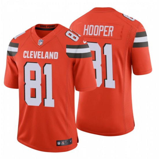 Men’s Cleveland Browns #81 Austin Hooper NFL Stitched Vapor Untouchable Limited Orange Nike Jersey