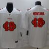 Men’s San Francisco 49ers #16 Joe Montana White 2020 Shadow Logo Vapor Untouchable Stitched NFL Nike Limited Jersey