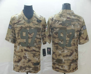 Men’s San Francisco 49ers #97 Nick Bosa Nike Camo 2018 Salute to Service Stitched NFL Limited Jersey