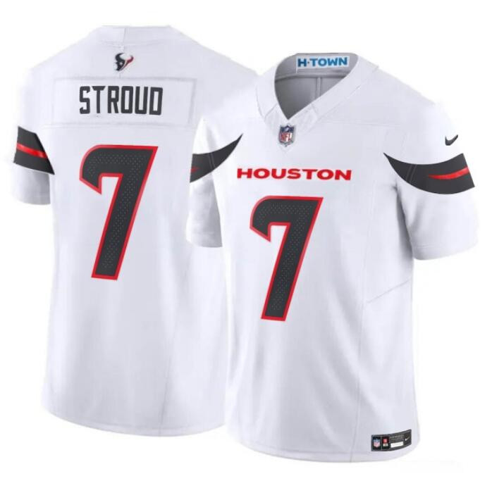 Men’s Houston Texans #7 C.J. Stroud White 2024 Vapor F.U.S.E. Limited Stitched Jersey