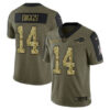 Men’s Olive Buffalo Bills #14 Stefon Diggs 2021 Camo Salute To Service Limited Stitched Jersey