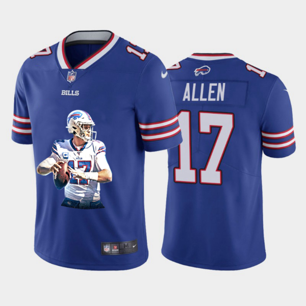 Men’s Buffalo Bills #17 Josh Allen Royal Blue Player Portrait Edition 2020 Vapor Untouchable Stitched NFL Nike Limited Jersey1