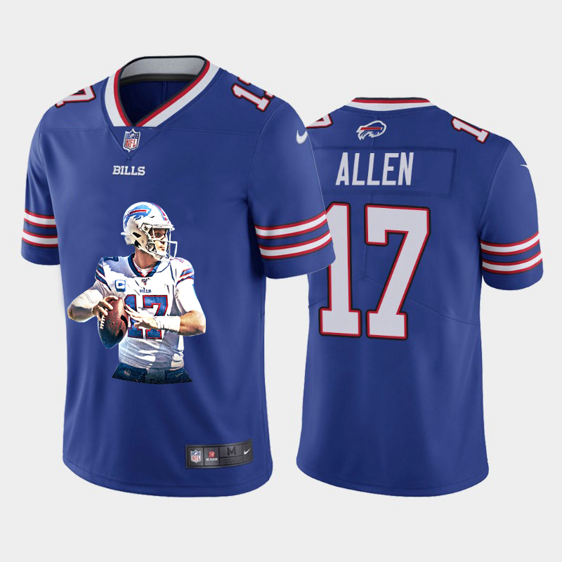 Men’s Buffalo Bills #17 Josh Allen Royal Blue Player Portrait Edition 2020 Vapor Untouchable Stitched NFL Nike Limited Jersey1