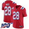Nike Patriots #28 James White Red Alternate Men’s Stitched NFL 100th Season Vapor Limited Jersey