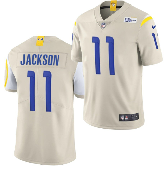 Men’s Los Angeles Rams #11 DeSean Jackson 2020 Bone Vapor Untouchable Limited Stitched Jersey