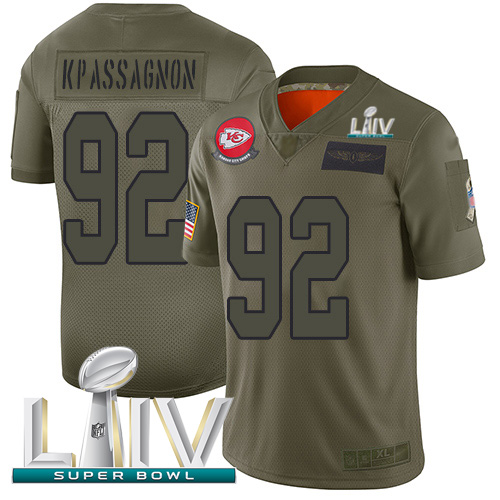 Nike Chiefs #92 Tanoh Kpassagnon Camo Super Bowl LIV 2020 Men’s Stitched NFL Limited 2019 Salute To Service Jersey