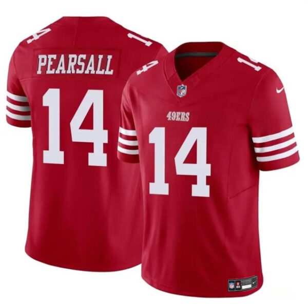 Men’s San Francisco 49ers #14 Ricky Pearsall Red 2024 Draft F.U.S.E. Vapor Untouchable Limited Football Stitched Jersey