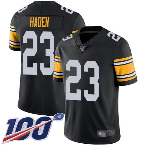 Nike Steelers #23 Joe Haden Black Alternate Men’s Stitched NFL 100th Season Vapor Limited Jersey
