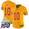 Nike Chiefs #10 Tyreek Hill Gold Super Bowl LIV 2020 Women’s Stitched NFL Limited Inverted Legend 100th Season Jersey