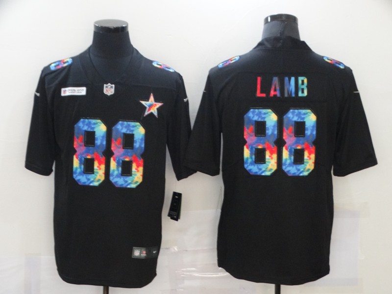 Men’s Dallas Cowboys #88 CeeDee Lamb Multi-Color Black 2020 NFL Crucial Catch Vapor Untouchable Nike Limited Jersey