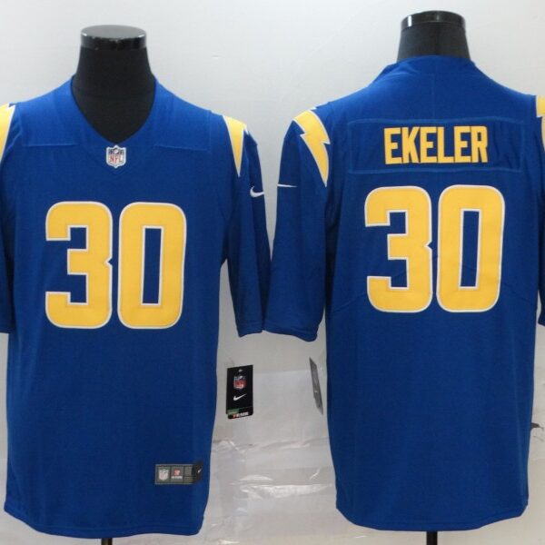 Men’s Los Angeles Chargers #30 Austin Ekeler Royal Blue 2020 NEW Color Rush Stitched NFL Nike Limited Jersey