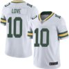 Men’s Green Bay Packers #10 Jordan Love White Limited Vapor Untouchable Jersey