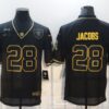 Men’s Las Vegas Raiders #28 Josh Jacobs Black Gold 2020 Salute To Service Stitched NFL Nike Limited Jersey