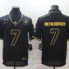 Men’s Pittsburgh Steelers #7 Ben Roethlisberger Black Gold 2020 Salute To Service Stitched NFL Nike Limited Jersey