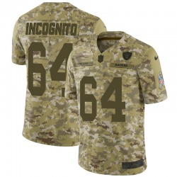 Men’s Las Vegas Raiders #64 Richie Incognito Limited Camo 2018 Salute to Service Jersey