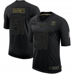 Men’s Green Bay Packers #51 Krys Barnes Limited Black 2020 Salute To Service Jersey