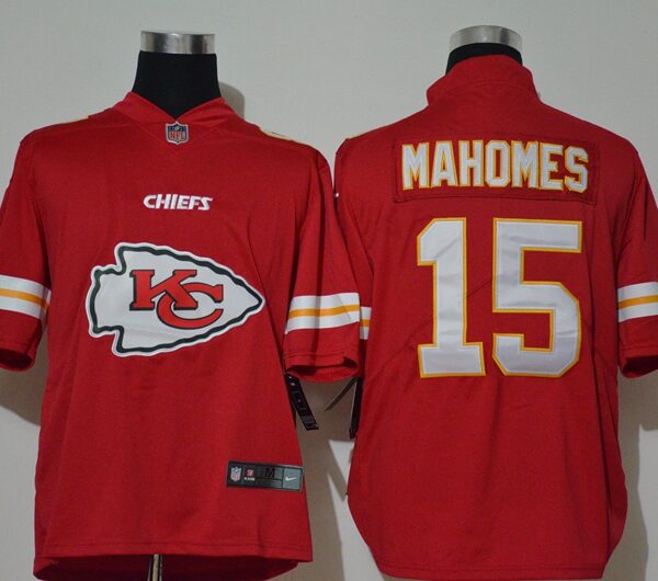 Men’s Kansas City Chiefs #15 Patrick Mahomes Red 2020 Big Logo Vapor Untouchable Stitched NFL Nike Fashion Limited Jersey