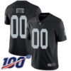 Men’s Limited #00 Jim Otto Black Jersey Vapor Untouchable Home Football Oakland Raiders 100th Season