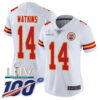 Nike Chiefs #14 Sammy Watkins White Super Bowl LIV 2020 Women’s Stitched NFL 100th Season Vapor Untouchable Limited Jersey