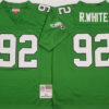 Men’s Philadelphia Eagles #92 Reggie White Kelly Green Throwback Football Stitched Jersey