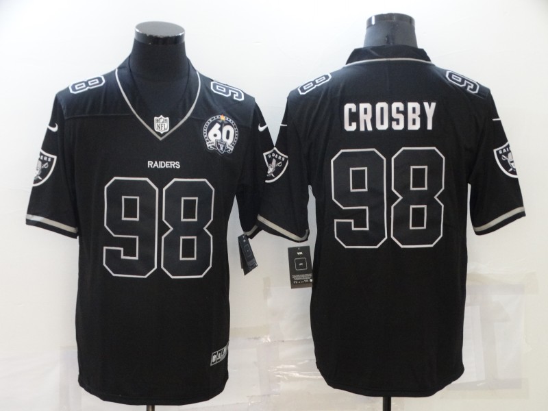 Men’s Las Vegas Raiders #98 Maxx Crosby Black Shadow 2021 Vapor Untouchable Stitched Nike Limited Jersey